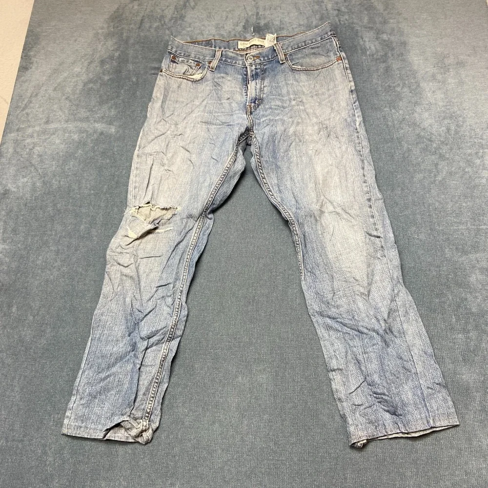Levi's 527 Jeans Mens 34x32 Blue Denim Slim Fit Low Rise Zip Fly Bootcut Leg